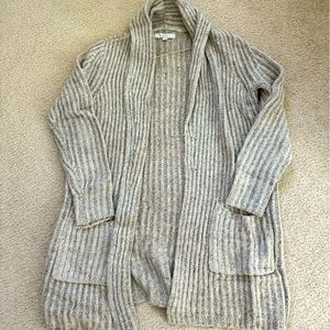 LOFT - Chunky open cardigan - oatmeal colored - size M